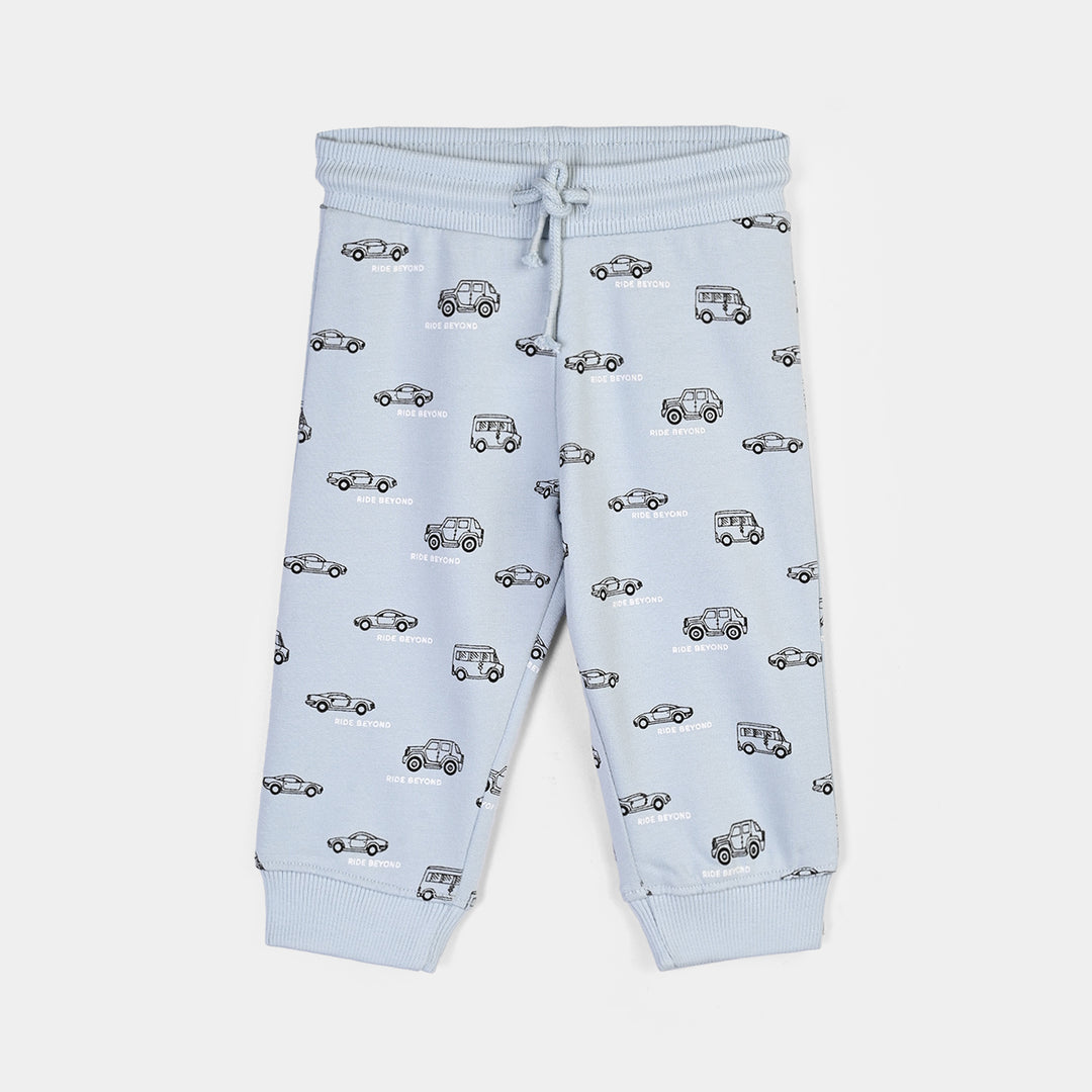 Infant Boys Cotton Terry Pyjama Ride Beyond-Blue.Fog
