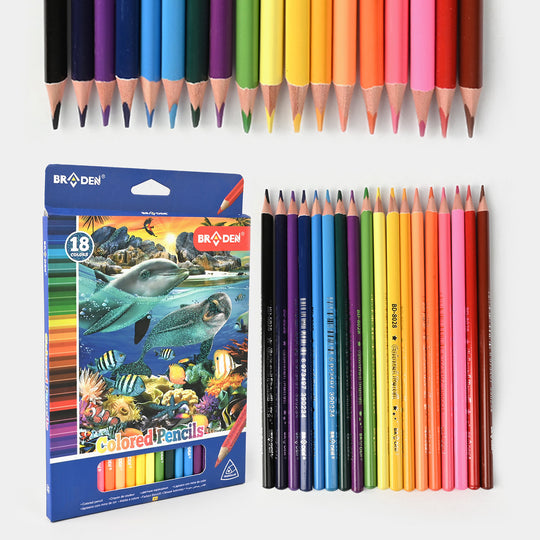 Braden Color Pencils 18PCs For Kids
