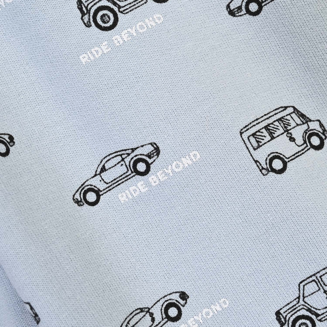 Infant Boys Cotton Terry Pyjama Ride Beyond-Blue.Fog