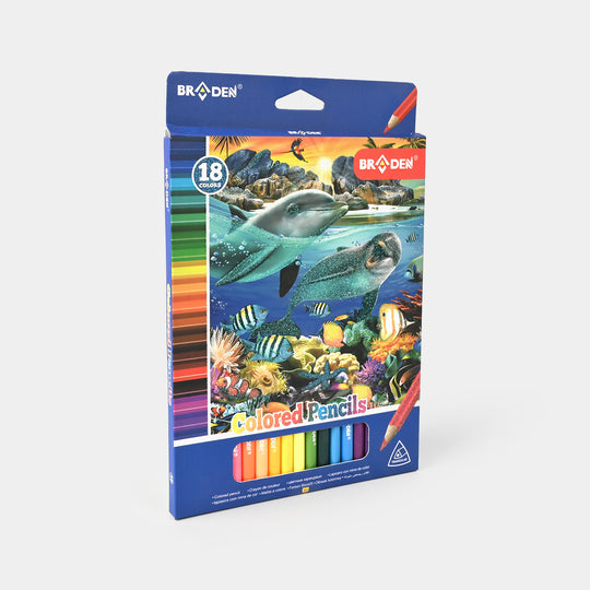 Braden Color Pencils 18PCs For Kids