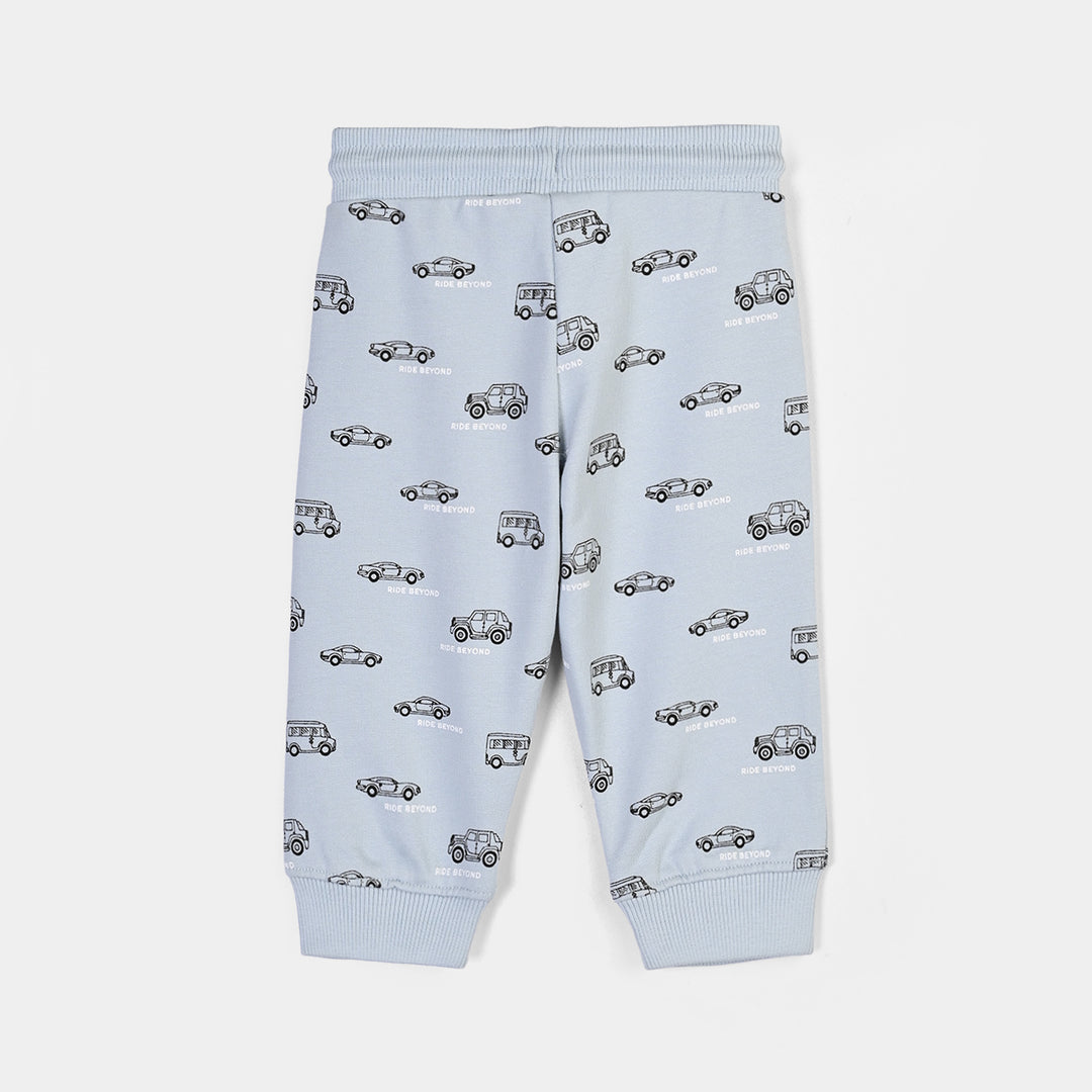 Infant Boys Cotton Terry Pyjama Ride Beyond-Blue.Fog
