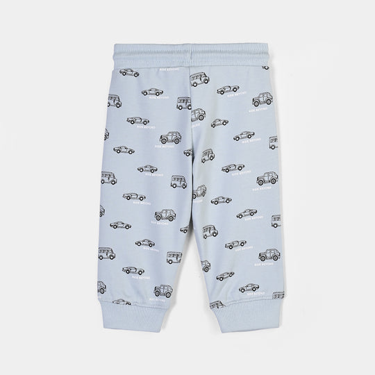 Infant Boys Cotton Terry Pyjama Ride Beyond-Blue.Fog