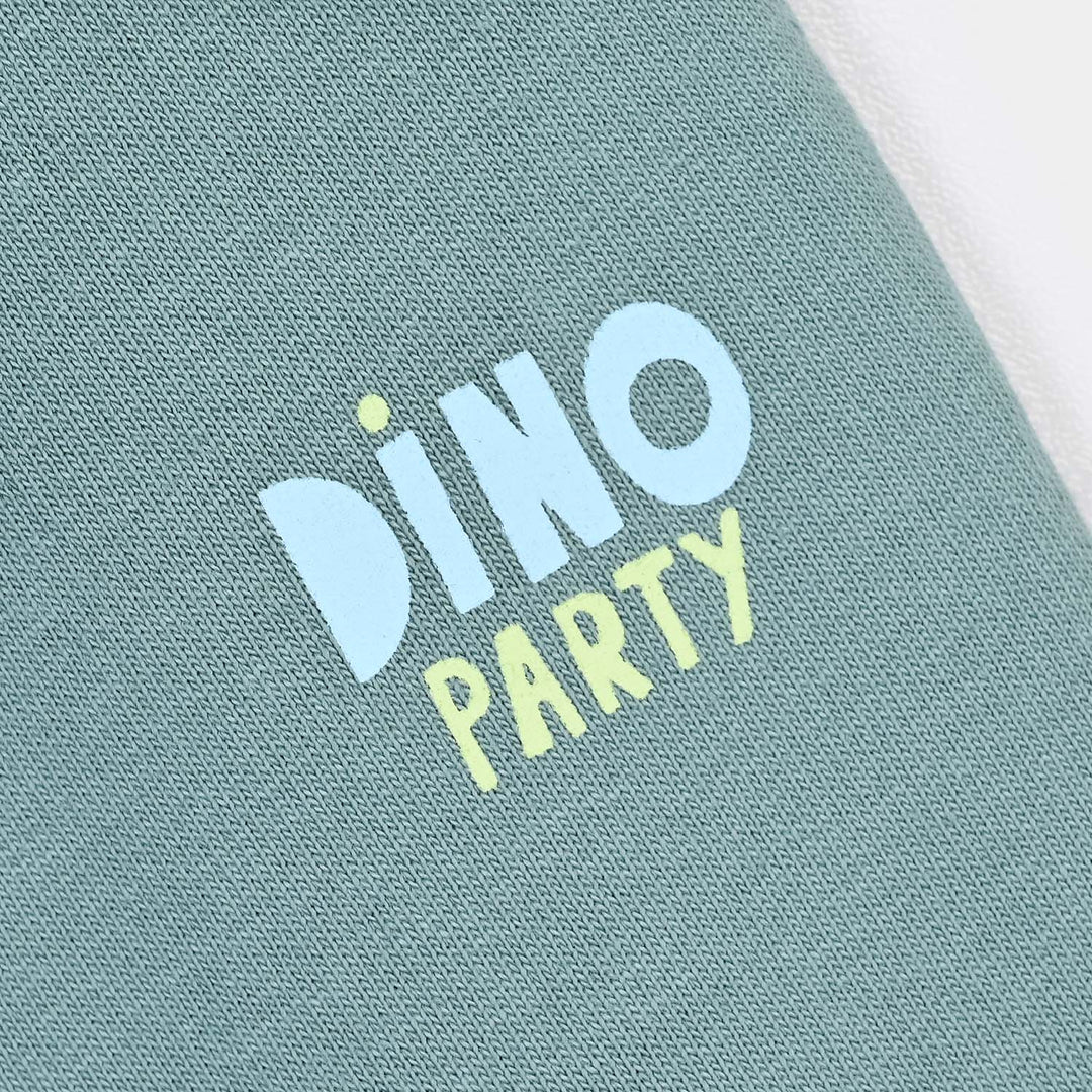 Infant Boys Cotton Terry Pyjama Dino Party-Arctic