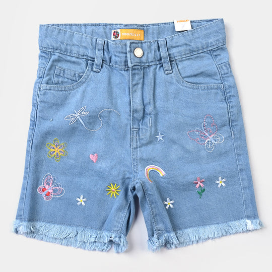 Girls Denim rigid Short Garden-LIGHT BLUE