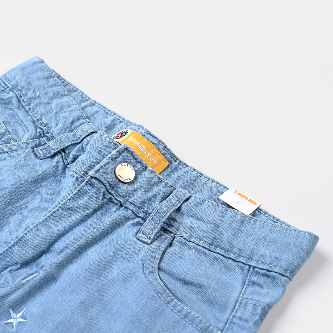 Girls Denim rigid Short Garden-LIGHT BLUE