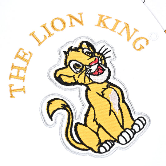 Infant Boys Cotton Interlock Knitted Romper Lion King-White