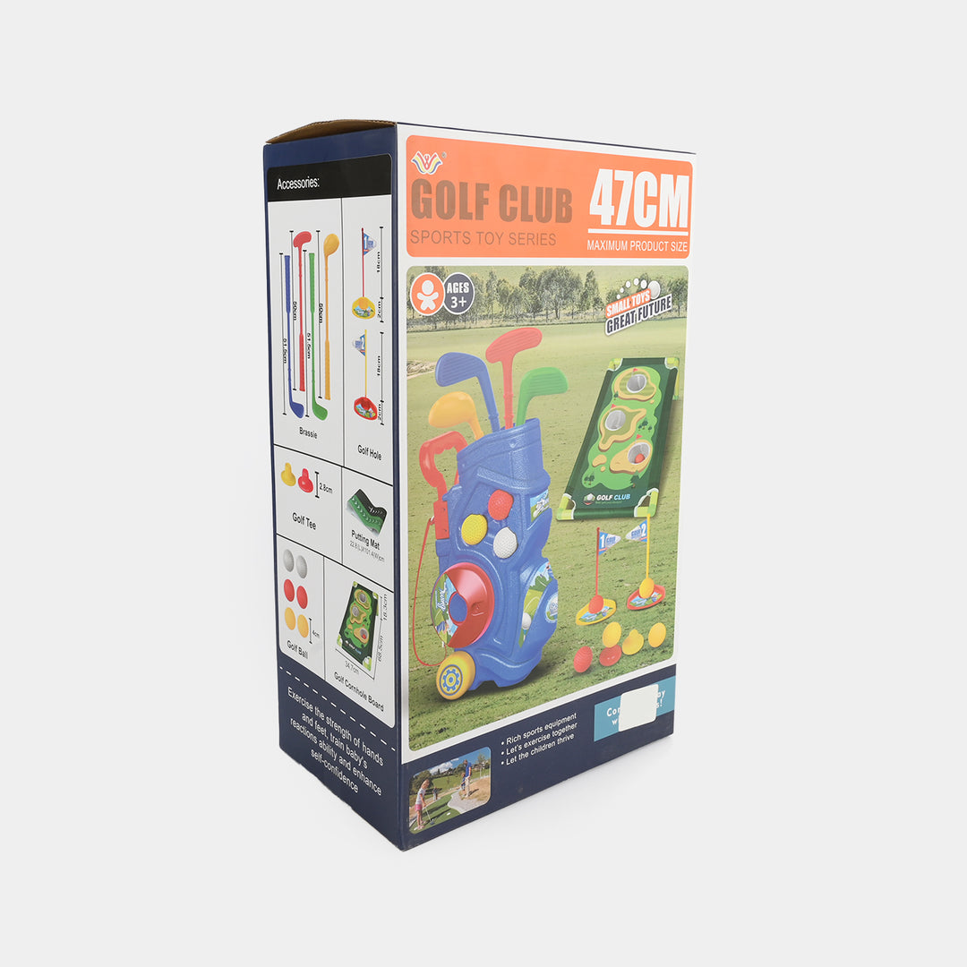 Kids Deluxe Wheeled Golf Club Play Set