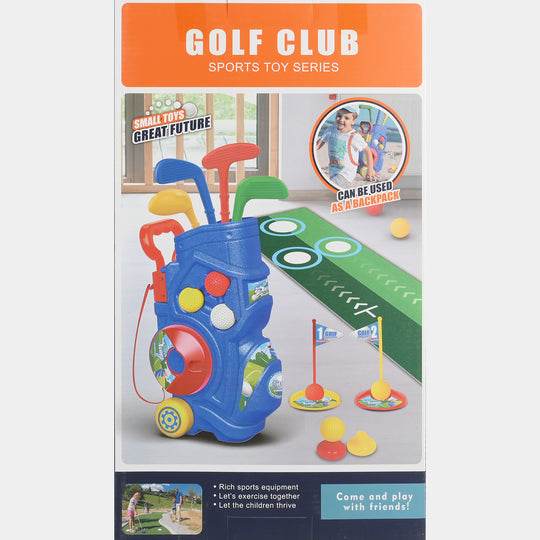 Kids Deluxe Wheeled Golf Club Play Set