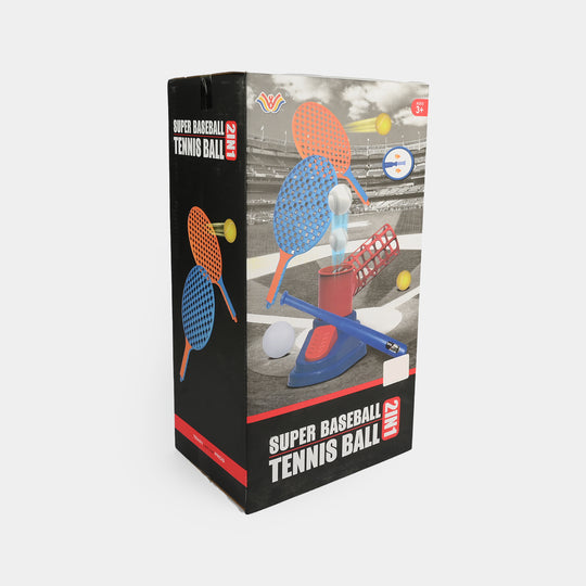 2-in-1 Super Baseball & Tennis Ball Pitching Game Set