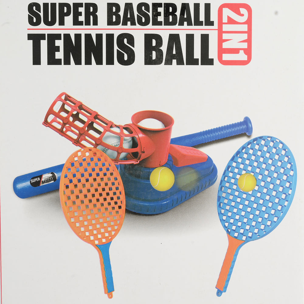 2-in-1 Super Baseball & Tennis Ball Pitching Game Set