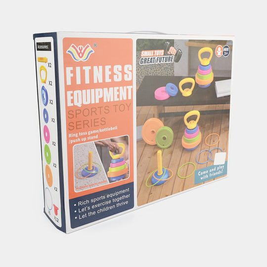 Kids 3-in-1 Fitness Equipment & Sports Toy Set