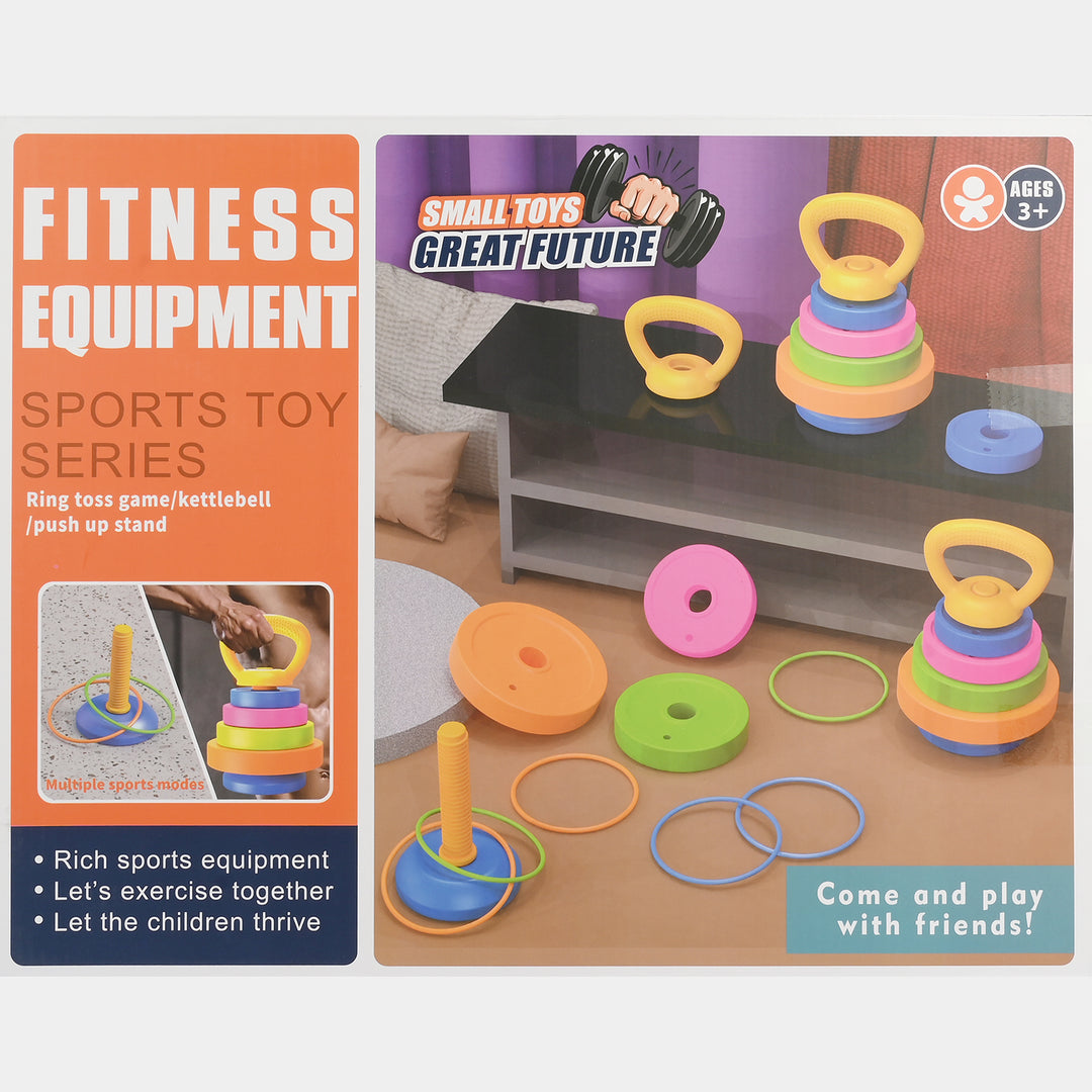 Kids 3-in-1 Fitness Equipment & Sports Toy Set