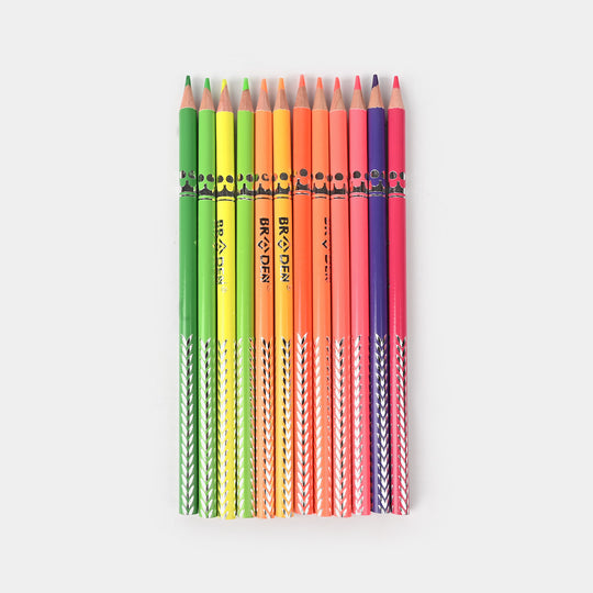 Braden Fluorescent 12 Color Pencils | Bright & Smooth