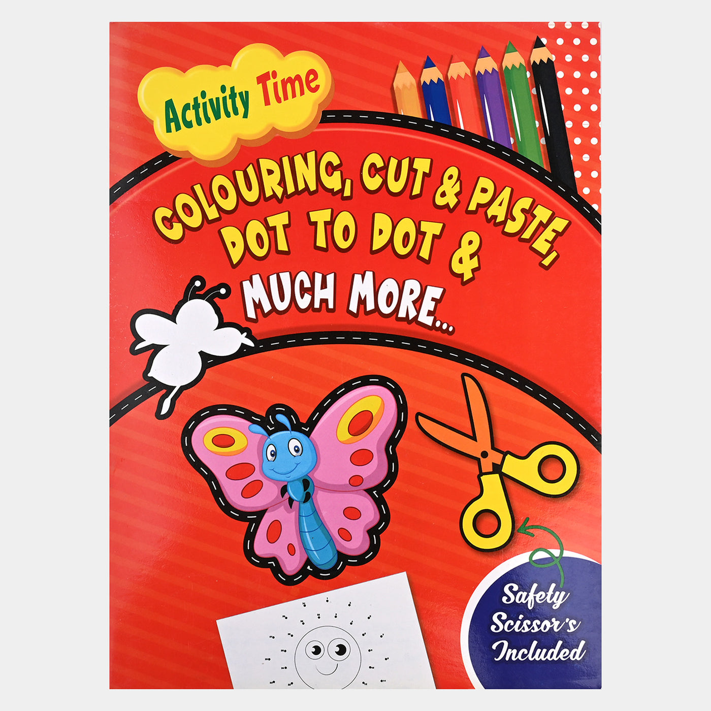 Kids Activity Time Colouring Book-Red