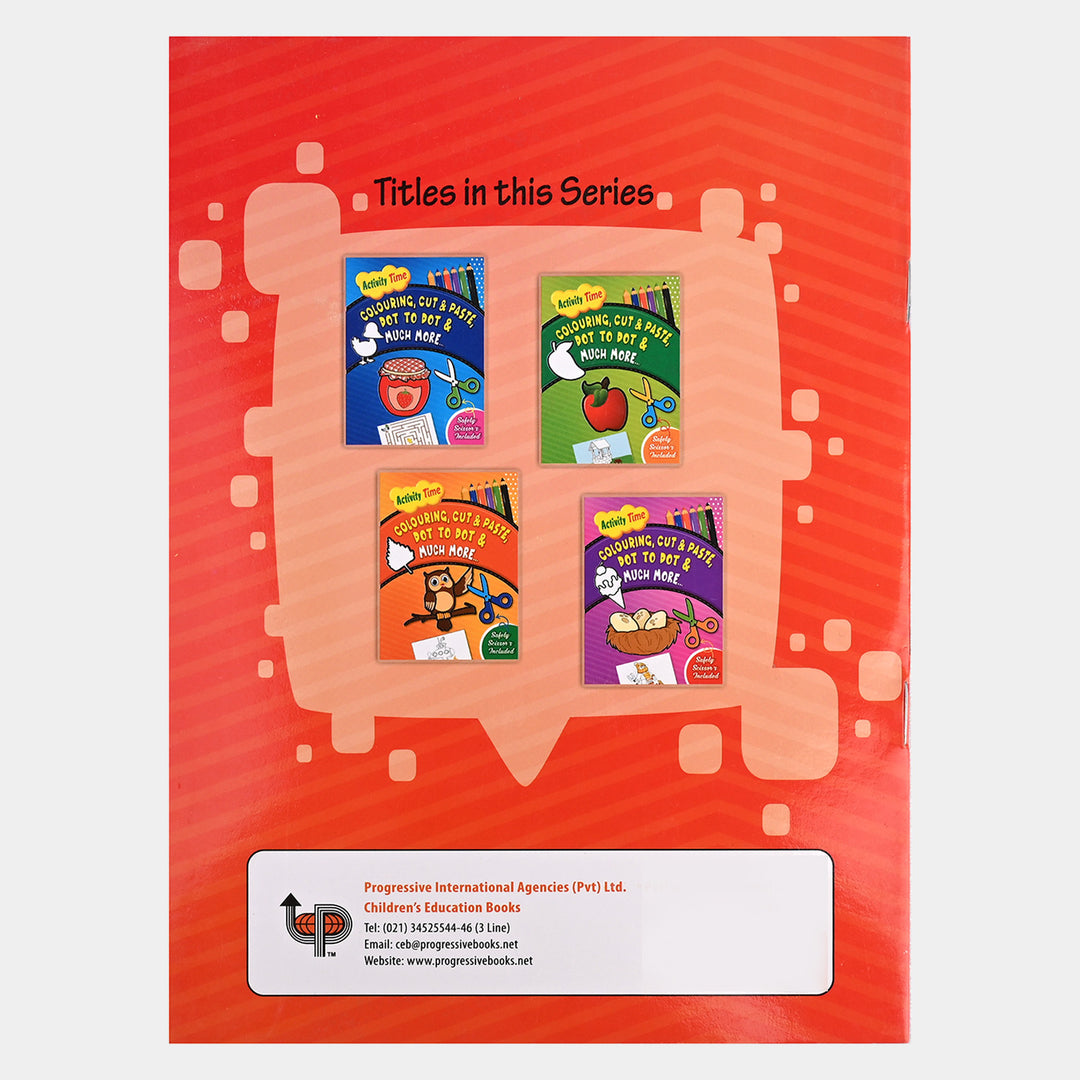 Kids Activity Time Colouring Book-Red