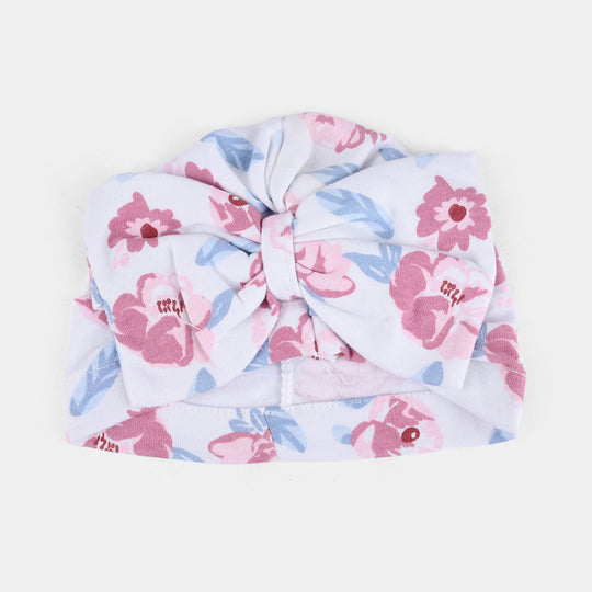 Baby Cap/Hat Flower & Bow Pack Of 2