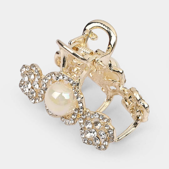 Fancy Catcher Golden White Pearl Stone