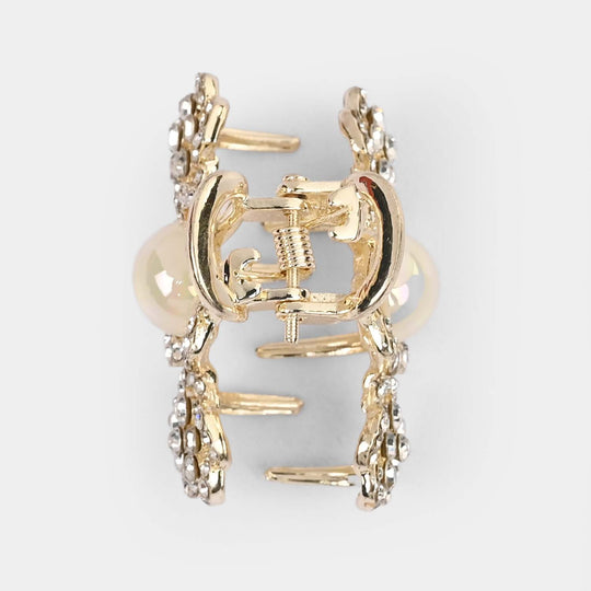 Fancy Catcher Golden White Pearl Stone