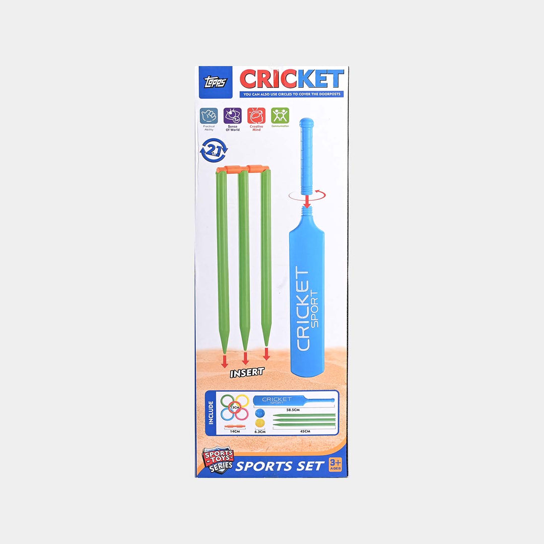 2 IN 1 Cricket Play Game Set For Kids