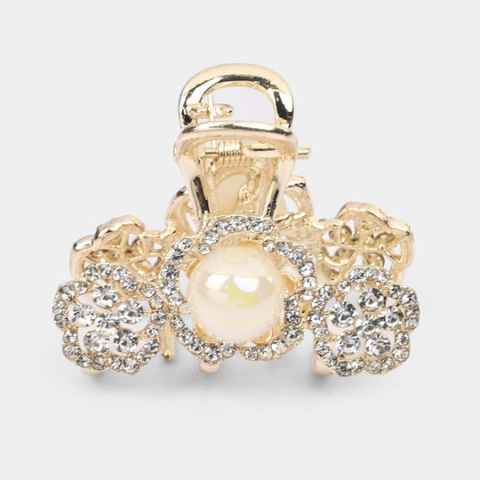 Fancy Catcher Golden White Pearl Stone