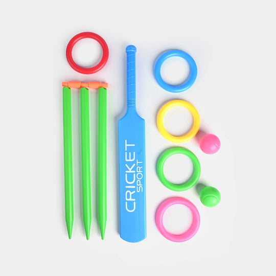 2 IN 1 Cricket Play Game Set For Kids