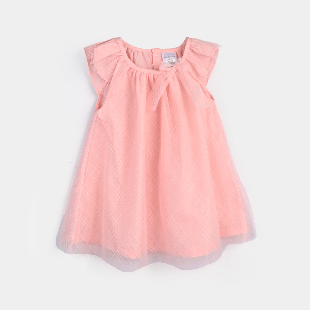 Infant Girls Cotton Interlock Fancy Suit-Navy/Pink