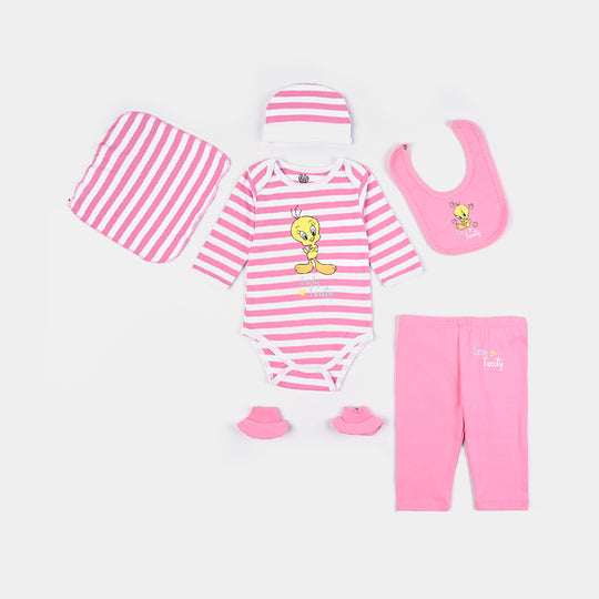 Infant Girls Cotton Interlock 6 Piece Set