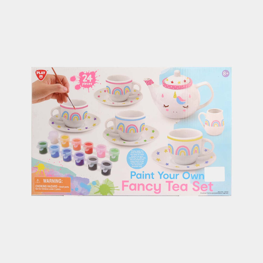 Paint Your Own Fancy Tea Set (24 Pieces)