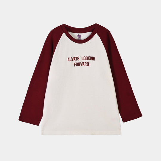 Boys Thermal T-Shirt F/S Looking Forward-Off White