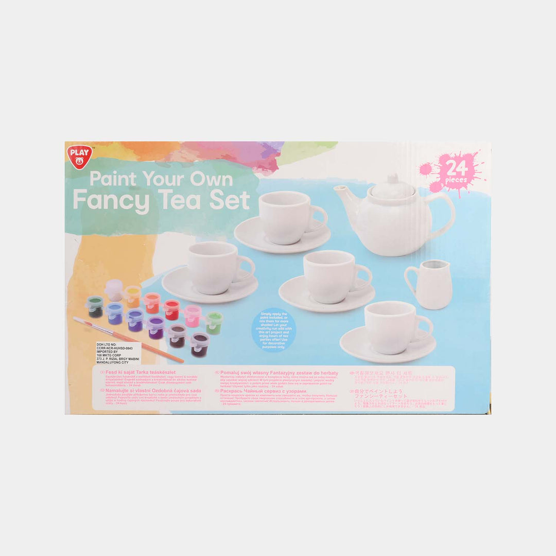 Paint Your Own Fancy Tea Set (24 Pieces)