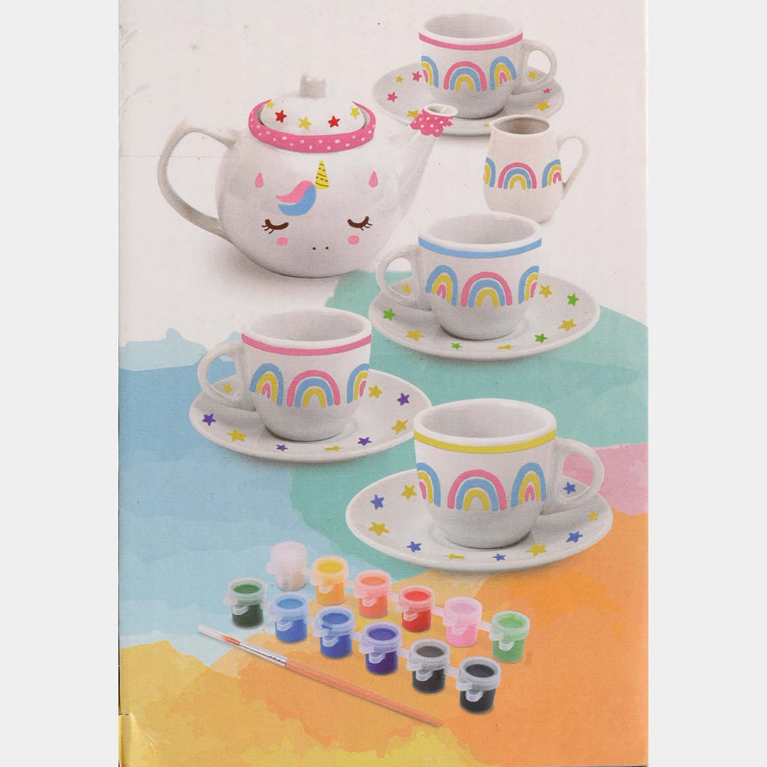 Paint Your Own Fancy Tea Set (24 Pieces)