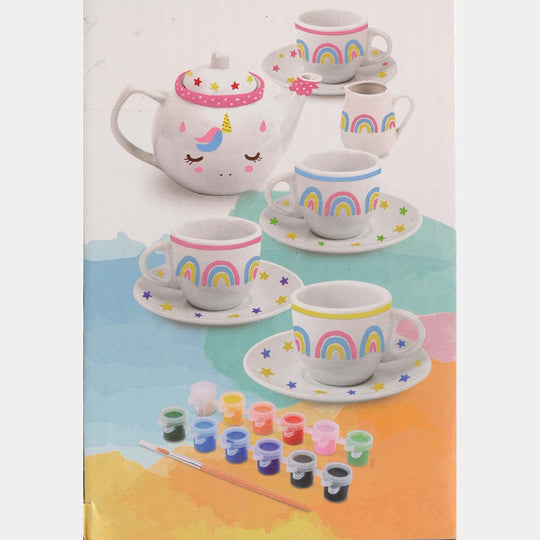 Paint Your Own Fancy Tea Set (24 Pieces)