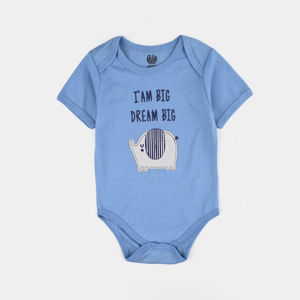 Infant Boys Cotton Interlock Knitted Romper