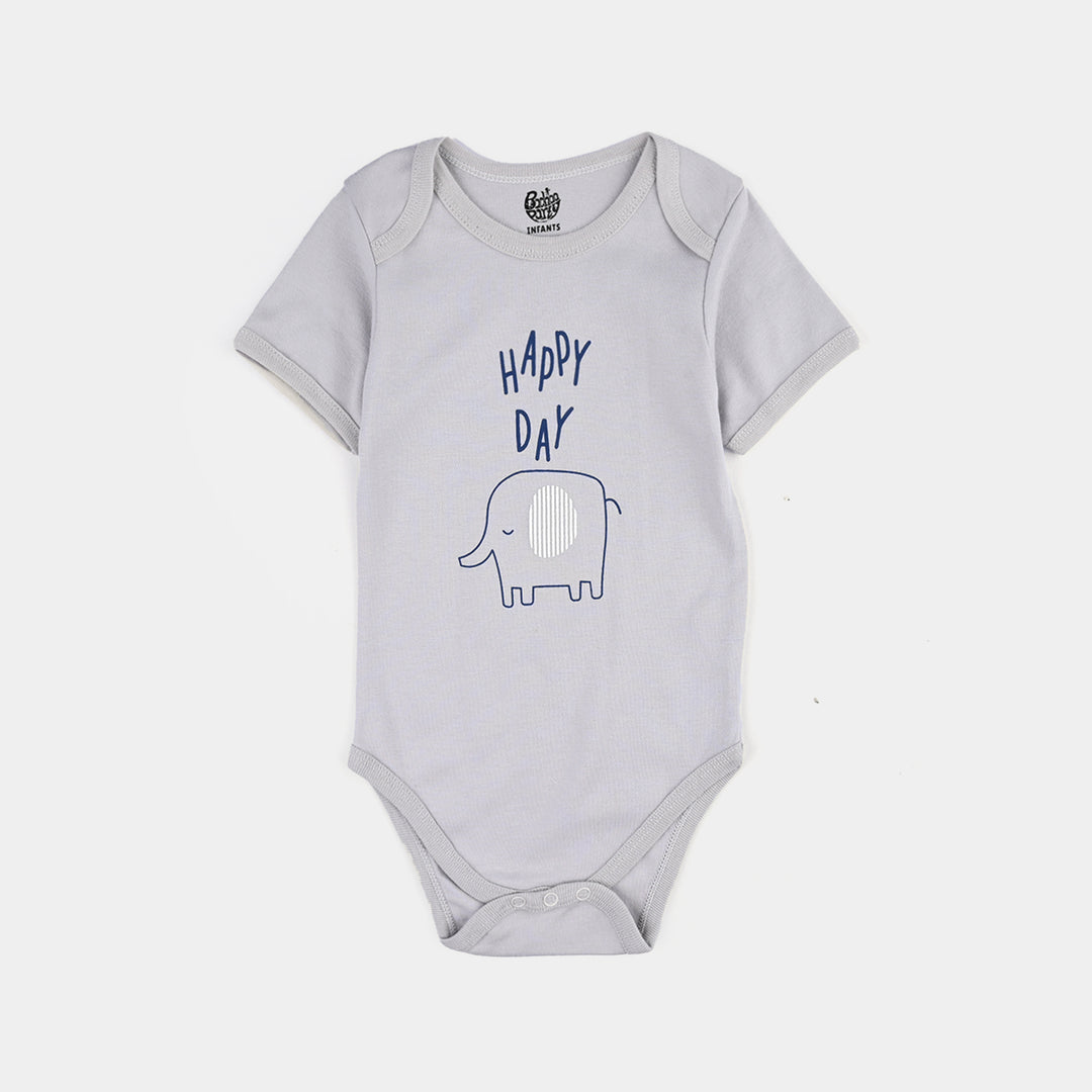 Infant Boys Cotton Interlock Knitted Romper