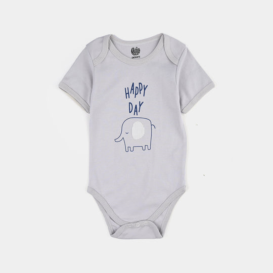 Infant Boys Cotton Interlock Knitted Romper