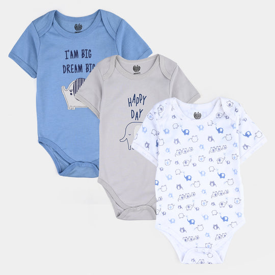 Infant Boys Cotton Interlock Knitted Romper