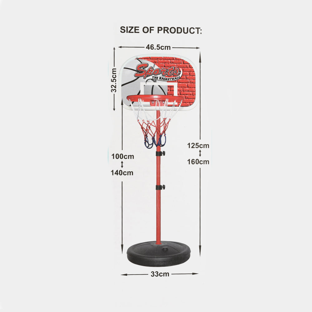 Height-Adjustable Kids Basketball & Stand Set
