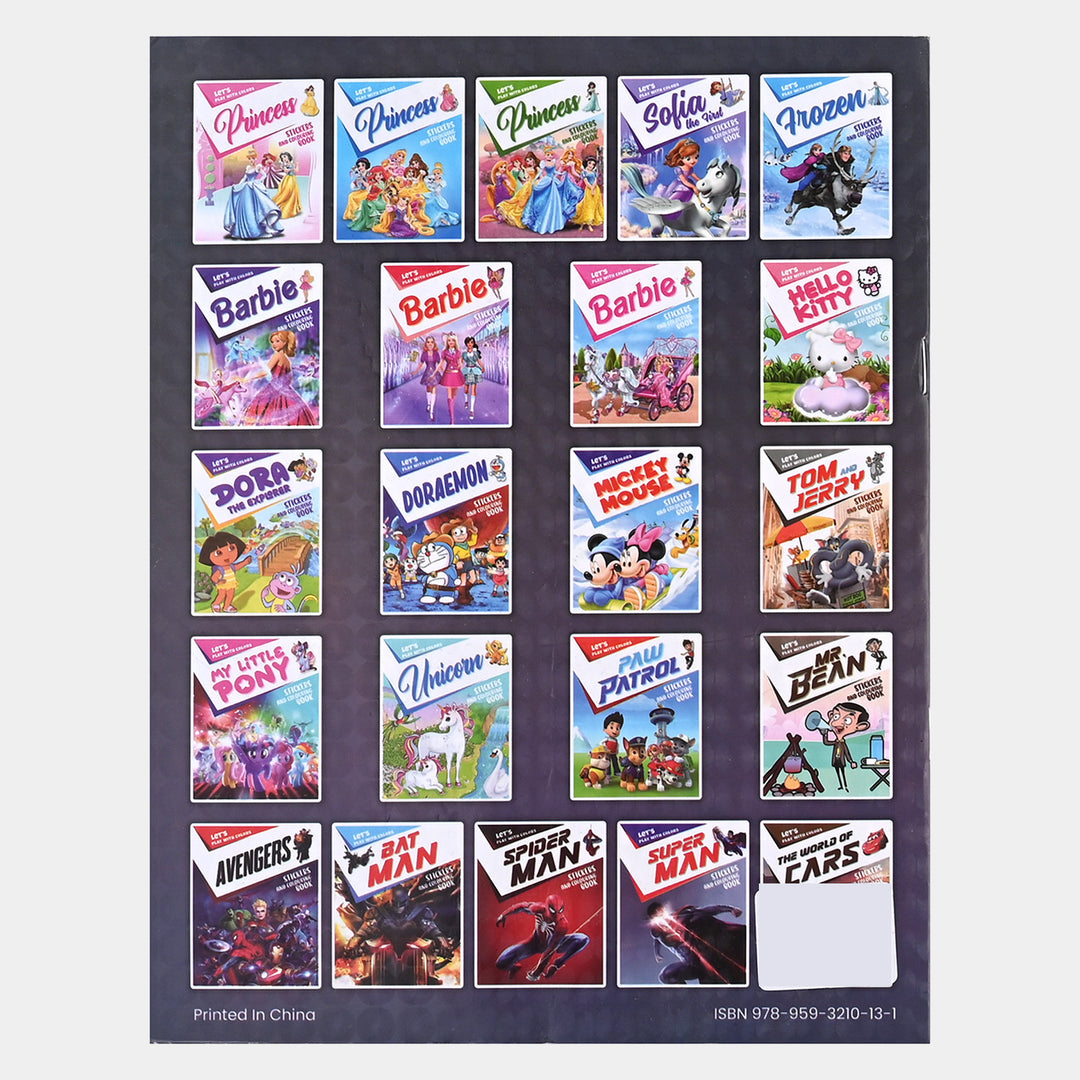 Character Activity Coloring Book with Stickers for Kids