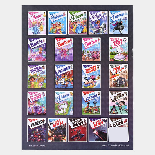 Character Activity Coloring Book with Stickers for Kids
