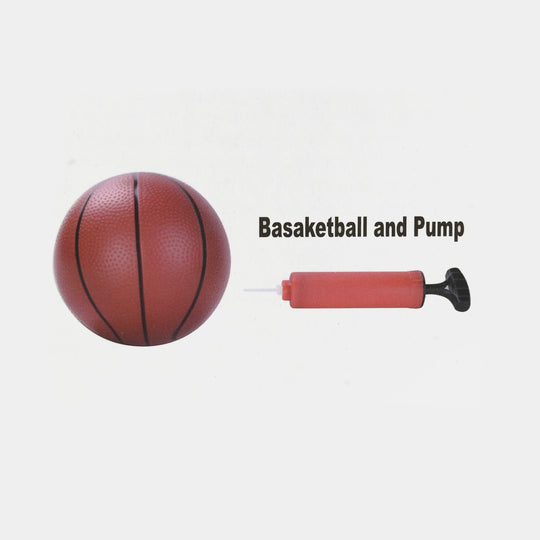 Height-Adjustable Kids Basketball & Stand Set