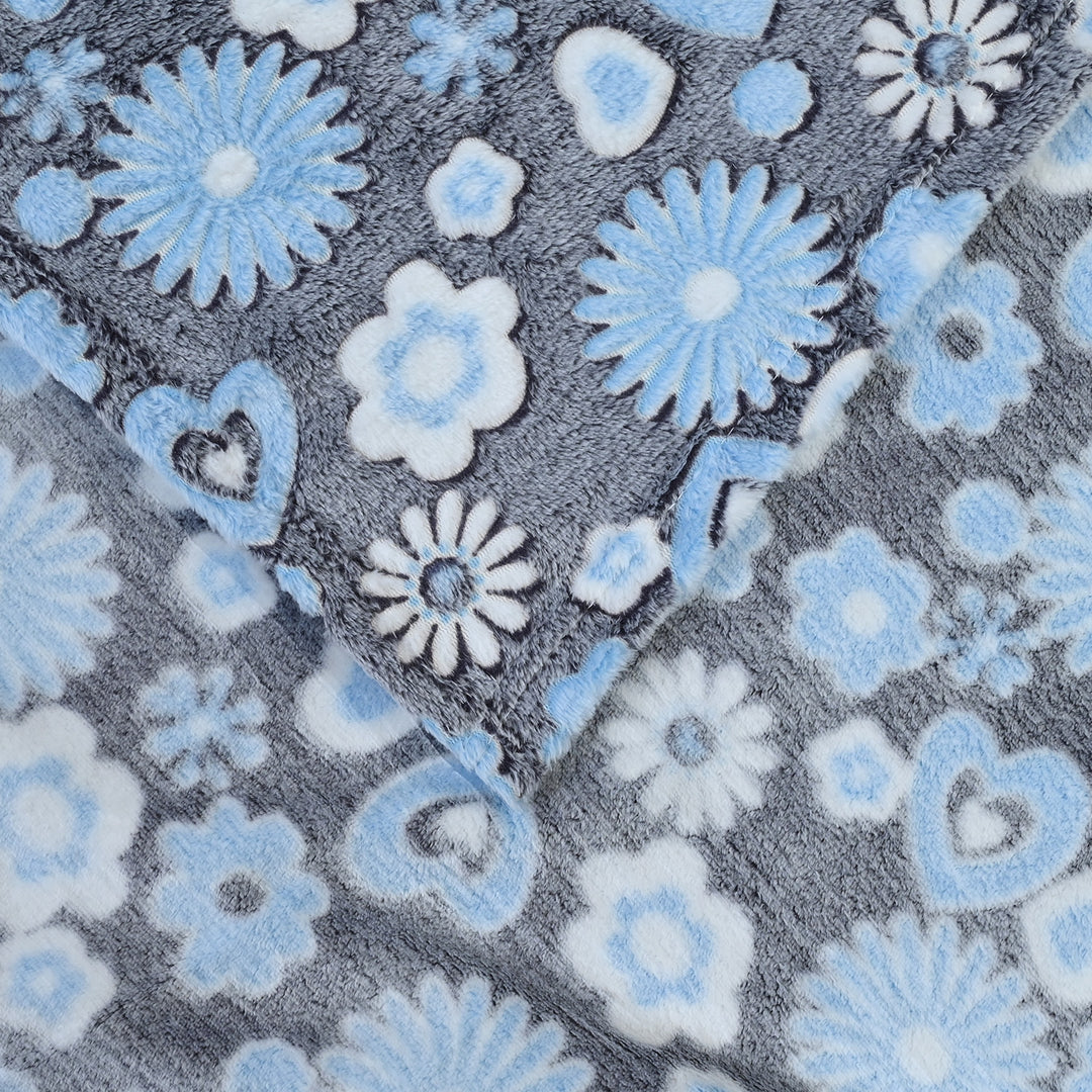 BP GITD Floral Heart Lumina Flannel Blanket 110x140