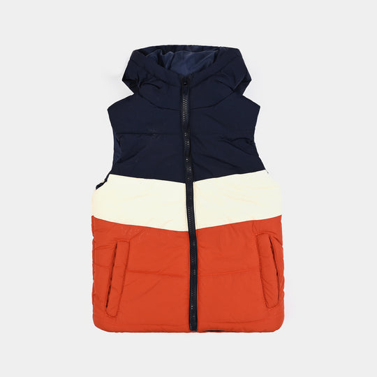Boys  Quilted Hooded Jacket S/L-mIX