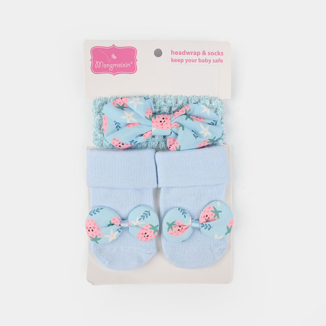 Baby Socks Booties with Headband | 3-12M
