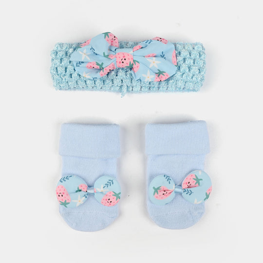 Baby Socks Booties with Headband | 3-12M