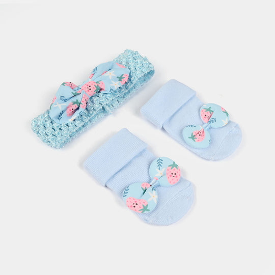 Baby Socks Booties with Headband | 3-12M
