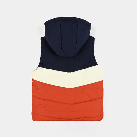 Boys  Quilted Hooded Jacket S/L-mIX