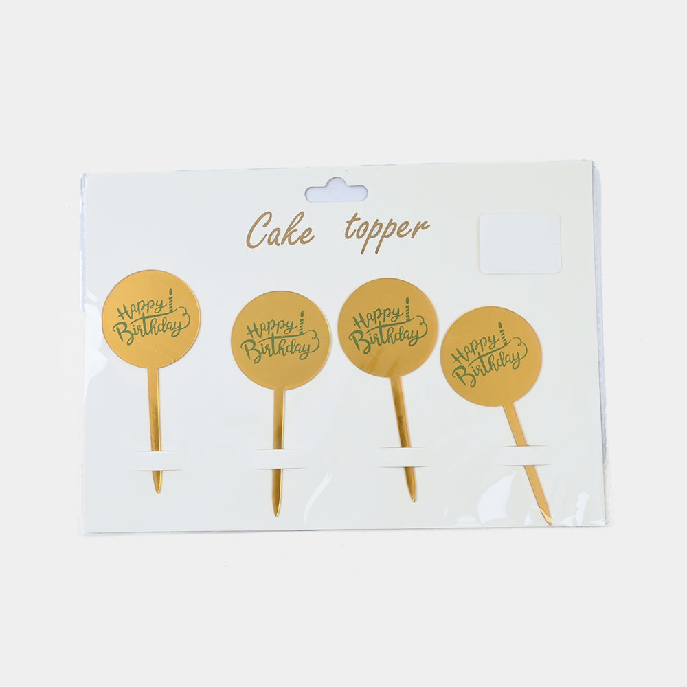 Happy Brithday Cake Topper | 4pcs