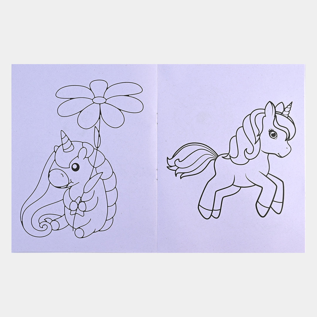 Character Activity Coloring Book with Stickers for Kids