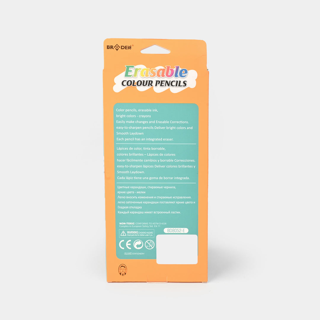 Braden Erasable Colour Pencils | 12PCs