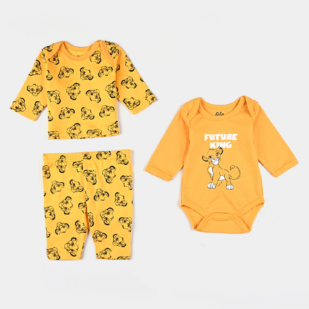 Infant Boys Cotton Interlock 9 Piece Set Lion King-Citrus